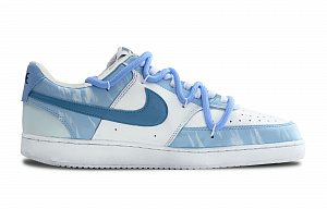 Nike Court Vision 1 Footprint Fish Slip-Resistant Low-Top Skateboard Shoes Unisex White 1 2995911