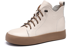 EBLAN High Top Skateboard Shoes Women's Ecru 1 2995923