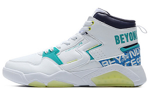 361° Xingran Anti-Slip Wear-Resistant High-Top Skateboard Shoes White Green