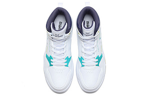 361° Xingran Anti-Slip Wear-Resistant High-Top Skateboard Shoes White Green 1 2995953