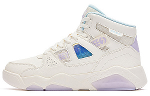 361° Warm Anti-Slip And Wear-Resistant High-Top Skateboard Shoes Women's White Purple