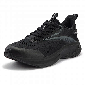 361° Speed Breathable Slip-Resistant Low-Top Casual Running Shoes Women's Obsidian Black Smoke Gray 1 2996038