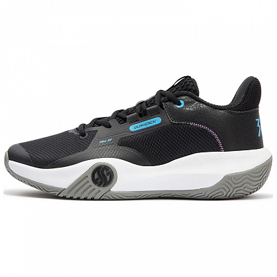 361° Abrasion Resistant Low Top Basketball Shoes Men's Black Blue