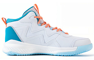 361° Cushioning Anti-Slip And Wear-Resistant High-Top Basketball Shoes Men's White Blue Orange 1 2996200