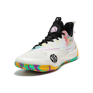 361° Zen 6 Guitar God Cushioning Anti-Slip Wear-Resistant Breathability Low-Top Basketball Shoes Men's Feather White 1 2996315