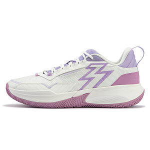 361° Big3 Team Cushioning, Slip Resistant, Abrasion Resistant, Breathable Low Top Basketball Shoes Men's White Purple