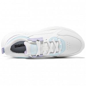 361° Anti-Slip Wear-Resistant Low-Top Casual Shoes Women's White Blue 1 2996405