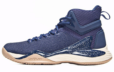 361° Abrasion Resistant Coverage High Top Basketball Shoes Men's Blue
