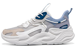 361° Anti-Slip Wear-Resistant Low-Top Casual Shoes Men's White Gray Blue