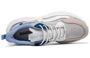361° Anti-Slip Wear-Resistant Low-Top Casual Shoes Men's White Gray Blue 1 2996585