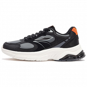 361° Wear-resistant And Lightweight Low-Top Casual Shoes Men's Obsidian Black Smoke Gray