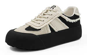 EBLAN Low-Top Casual Shoes Women's Beige Black 1 2996612