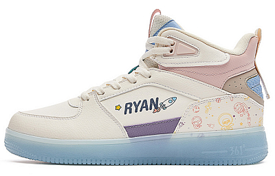 361° Slip-Resistant Cushioning High-Top Skateboard Shoes Women's White