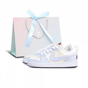 Nike Court Borough Skateboard Shoes Women's Low top Blue/White
