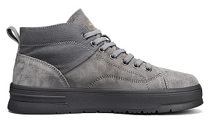 Jeep Abrasion Resistant High Top Casual Shoes Men's Gray 1 2996744