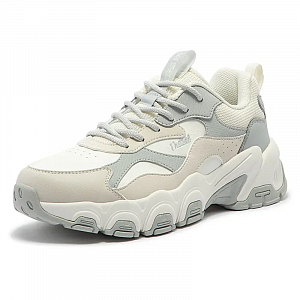 361° Zhuzhu 2 Deer 2 Height Increasing Abrasion Resistant Low top Chunky Sneakers Women's White Gray 1 2996784