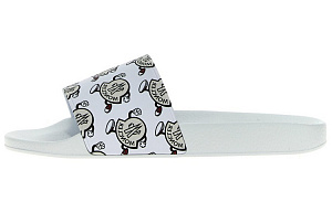 Moncler Basile Slide Logo Print White