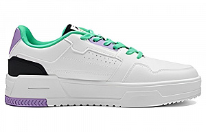 361° Anti Slip Wear Resistant Low Top Skateboard Shoes Women's White Green Purple 1 2996833