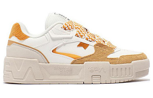 361° Slip-Resistant Low-Top Skateboard Shoes Women's White Yellow 1 2996857