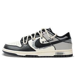 Nike Dunk Low Top Skateboard Shoes Unisex Black White Gray 1 2996865