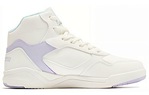 361° Anti-Slip And Wear-Resistant Breathable High-Top Skateboard Shoes Women's White Purple 1 2997148