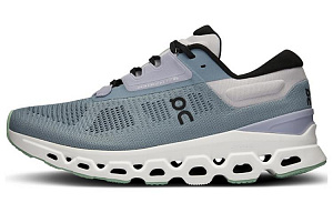 On Cloudstratus 3 Cushioning Low-Top Running Shoes Women's Gray Blue