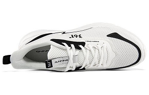 361° Cushioning Wear-Resistant Low-Top Running Shoes Men's White Black 1 2997321