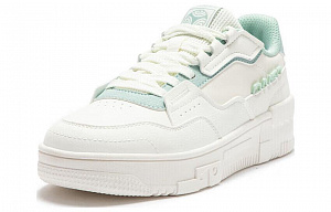 361° Anti-Slip And Wear-Resistant Lightweight Low-Top Skateboard Shoes Women's White Green 1 2997329