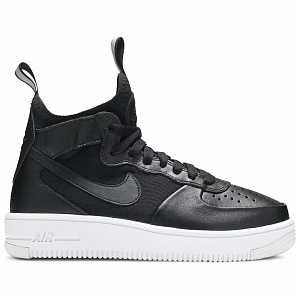 Nike Air Force 1 Anti-Slip Wear-Resistant Mid-Top Skateboard Shoes Unisex Black White 1 2997369