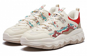 361° Cushioning, Slip Resistant, And Abrasion Resistant Low Top Sports Casual Shoes Women's Beige Red 1 2997472