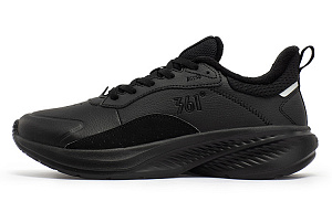 361° Warm Slip-Resistant Low-Top Casual Running Shoes Women's Obsidian Black