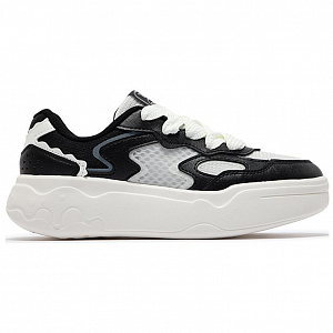 361° Slip-Resistant Height Increasing Low-Top Skateboard Shoes Women's White Black 1 2997516