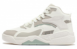 361° Abrasion Resistant Slip Resistant High Top Skateboard Shoes Women's White Gray