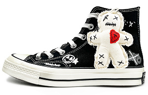 Converse All Star Anti Slip Wear Resistant High Top Canvas Shoes Unisex Black White 1 2997605