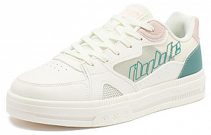 361° Anti-Slip Wear-Resistant Lightweight Breathable Low-Top Skateboard Shoes Women's White Pink Green 1 2997676