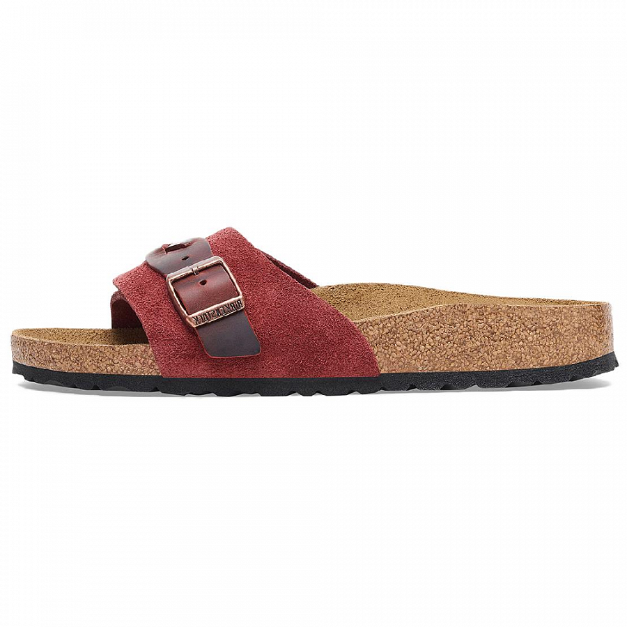 Birkenstock Slide Slippers Women's Burgundy купить в интернет-магазине Yoocart с быстрой доставкой по России.
