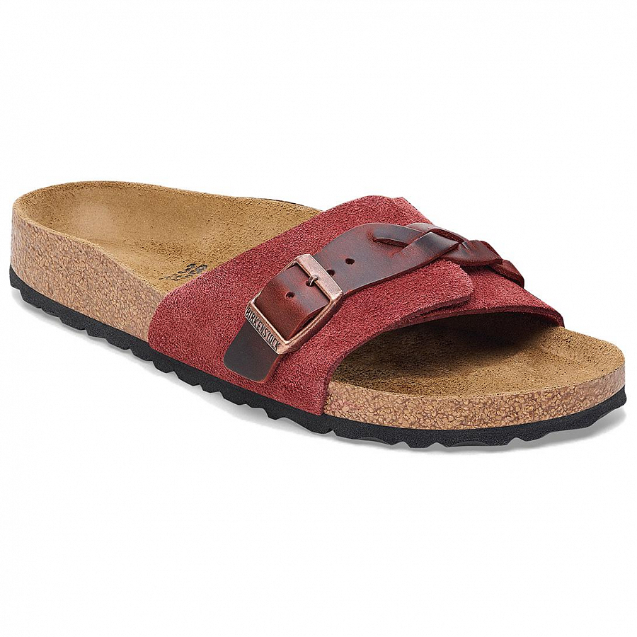 Birkenstock Slide Slippers Women's Burgundy купить в интернет-магазине Yoocart с быстрой доставкой по России.