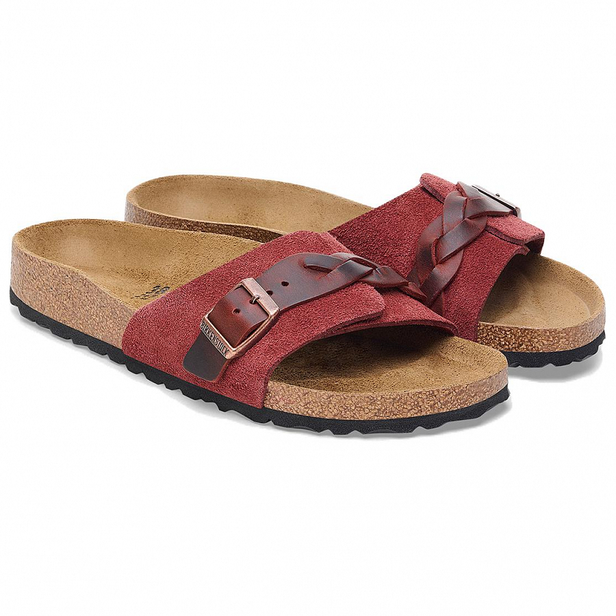 Birkenstock Slide Slippers Women's Burgundy купить в интернет-магазине Yoocart с быстрой доставкой по России.