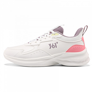 361° Anti-Slip Wear-Resistant Low-Top Casual Running Shoes Women's White Purple Pink