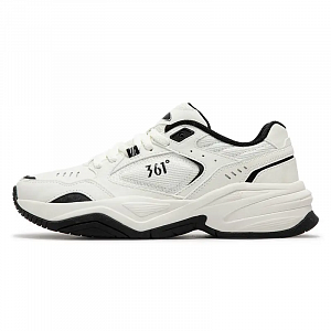 361° Sailing Series Wear-Resistant Slip-Resistant Low-Top Chunky Sneakers Women's White Black
