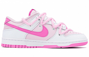 Nike Dunk Anti-Slip Wear-Resistant Low-Top Skateboard Shoes Women's Pink White 1 2998546