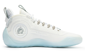 361° AG4 Lux Silver Ice Blade Cushioning Anti-Slip And Wear-Resistant Mid-Top Basketball Shoes Men's White Blue 1 2998588