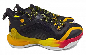 361° AG 2 Cushioning Wear-Resistant Mid-Top Basketball Shoes Men's Black Orange 1 2998597