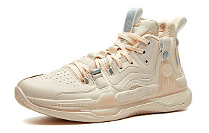 361° AG 1 Anti-Slip Wear-Resistant Mid-Top Basketball Shoes Silver White 1 2998605