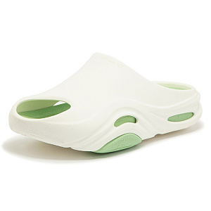 361° Quiet Slip Resistant Slide Slippers Women's White Green 1 2998620