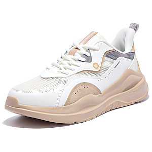 361° Wear-Resistant Slip-Resistant Low-Top Sprint Running Shoes Women's White Brown 1 2998778