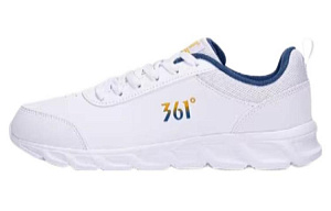 361° Shock Absorbers Slip Resistant Low Top Running Shoes Men's White Blue