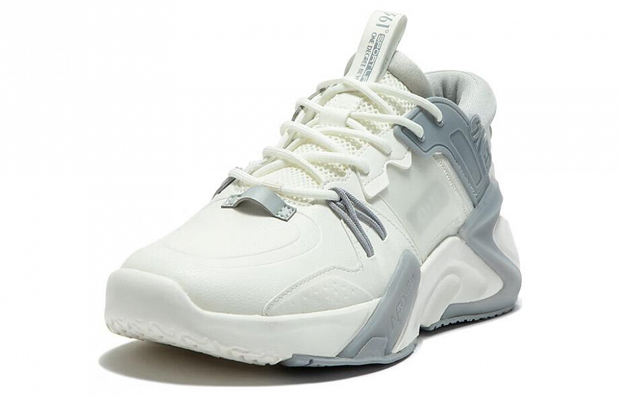 361° Vast Cushioning Slip Resistant Low Top Casual Shoes Men's White