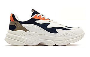 361° Slip Resistant, Abrasion Resistant, Breathable Low Top Casual Shoes Men's White Black Orange 1 2998901