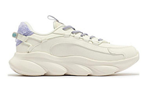 361° Cushioning Wear-Resistant Low-Top Running Shoes Women's White Purple 1 2998947